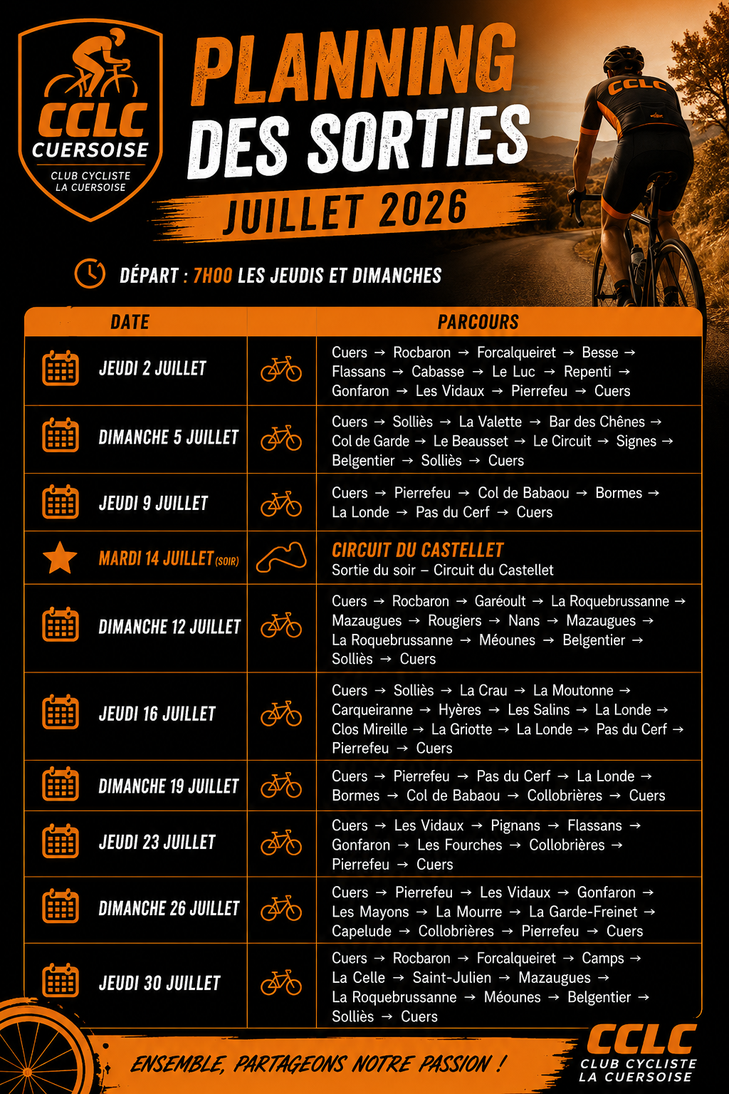 You are currently viewing 🚲 PARCOURS JUILLET 2026 🚲