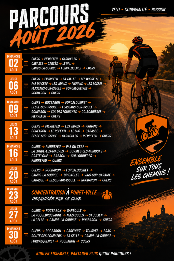PARCOURS AOUT 2026